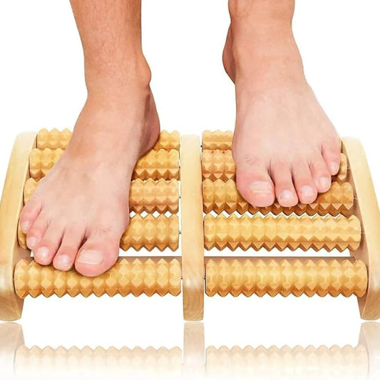 Wooden Foot Roller Massager | Stress Relaxation & Foot Care