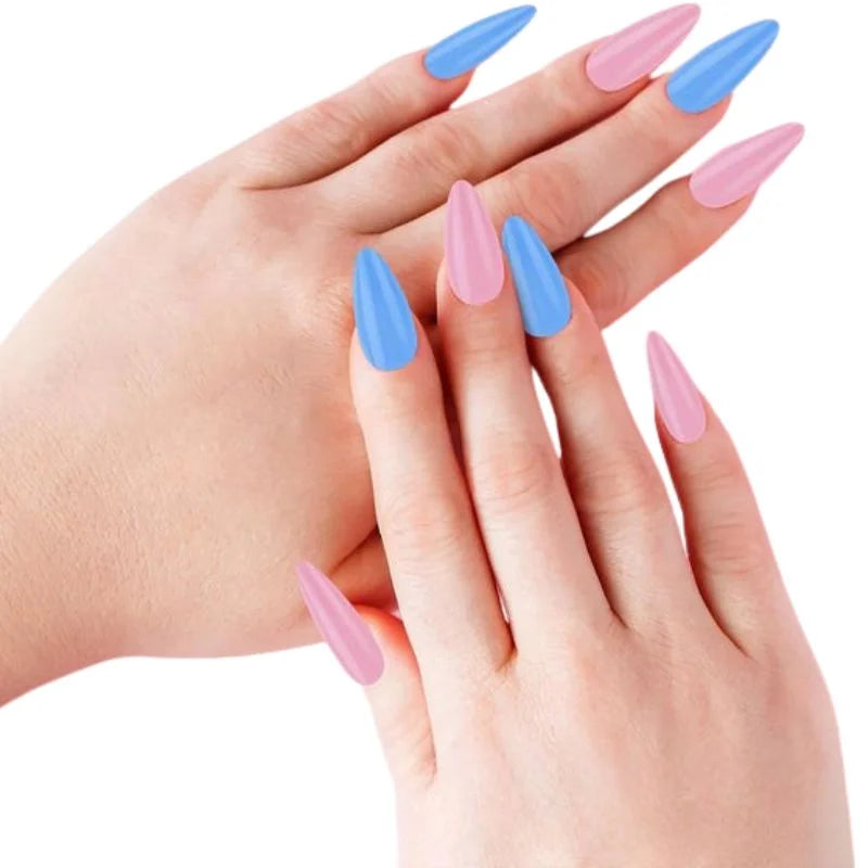 Multicolor Acrylic Artificial Nails Kit | 24 Shades