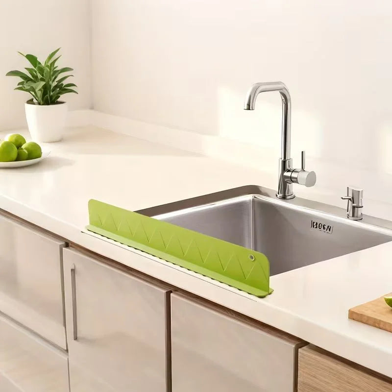 Large Size Silicone Sink Splash Guard Set |  Non-Slip Water Barrier