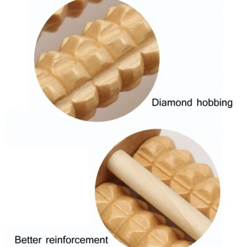 Wooden Foot Roller Massager | Stress Relaxation & Foot Care