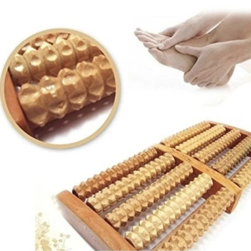 Wooden Foot Roller Massager | Stress Relaxation & Foot Care