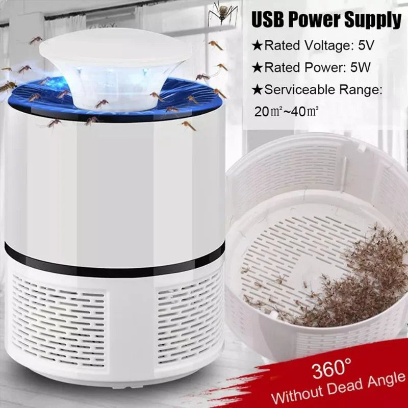 USB Mosquito Trap Lamp | UV LED Insect Killer with Suction Fan