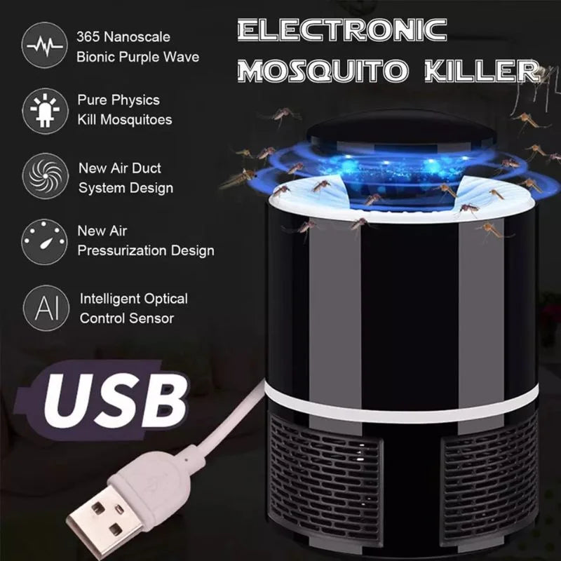 USB Mosquito Trap Lamp | UV LED Insect Killer with Suction Fan