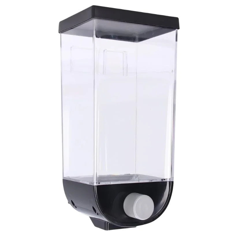 Wall Mounted Cereal Dispenser | 1.5L Transparent Grain Storage Container