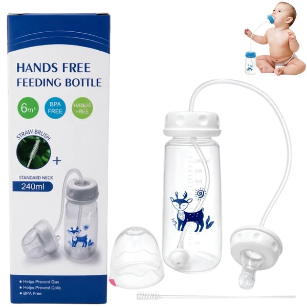 Hands-Free Baby Feeding Bottle | Leak-Proof Standard Neck Bottle |240ML