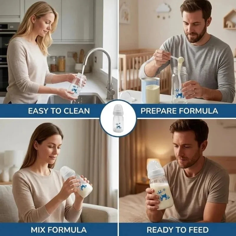 Hands-Free Baby Feeding Bottle | Leak-Proof Standard Neck Bottle |240ML