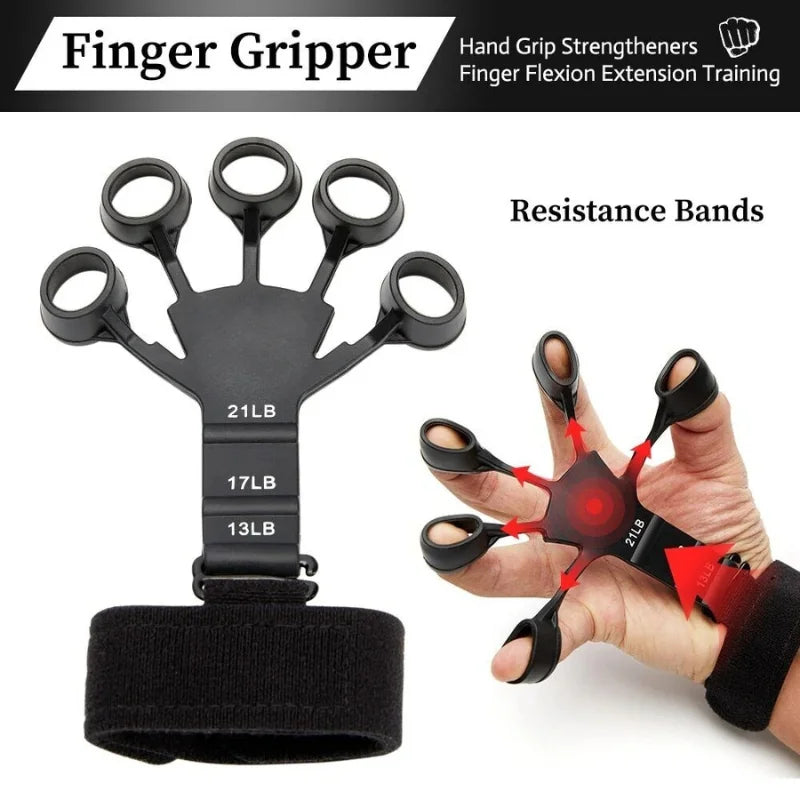 Adjustable Hand Grip Strengthener | Finger Exerciser & Hand Therapy Trainer