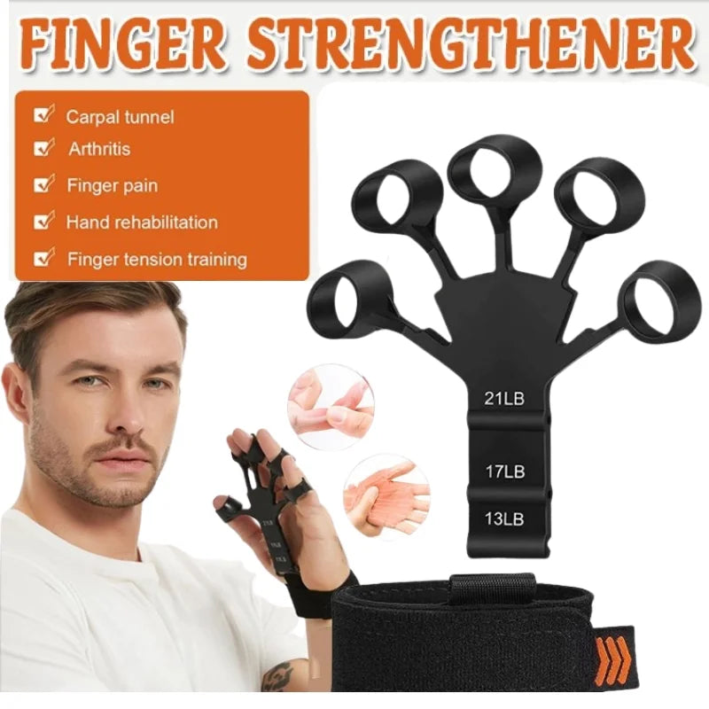 Adjustable Hand Grip Strengthener | Finger Exerciser & Hand Therapy Trainer