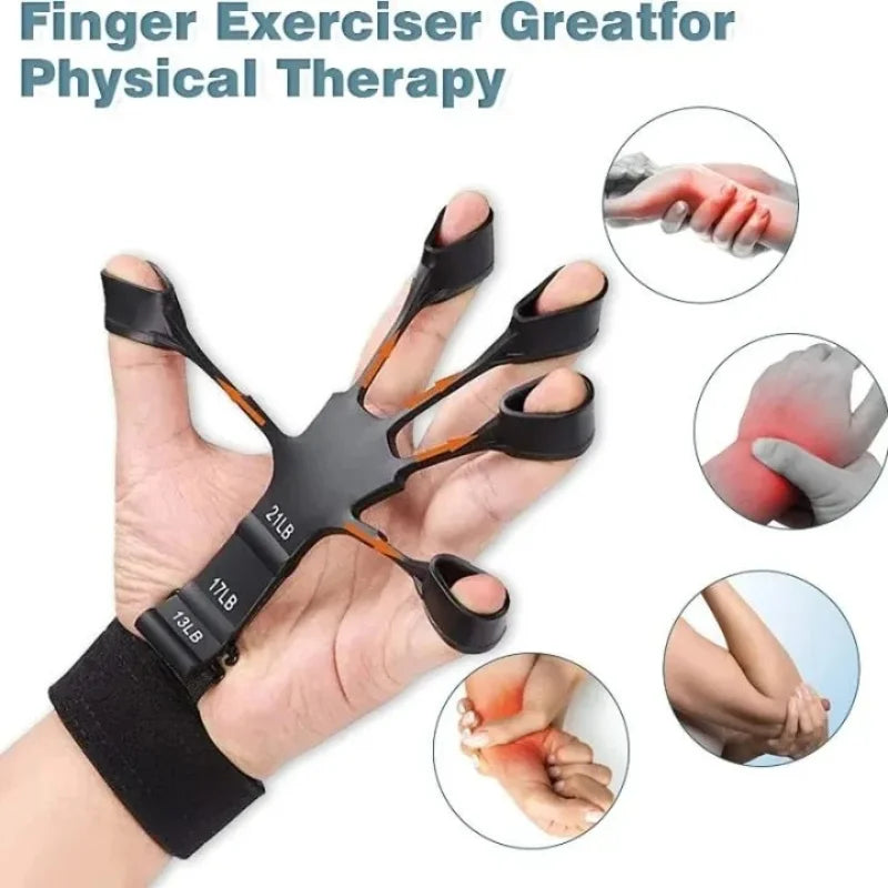 Adjustable Hand Grip Strengthener | Finger Exerciser & Hand Therapy Trainer