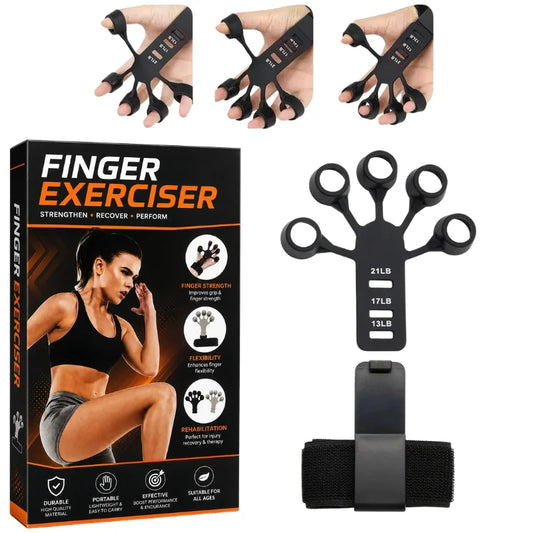 Adjustable Hand Grip Strengthener | Finger Exerciser & Hand Therapy Trainer